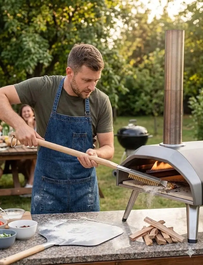 Pizza Oven Brush With Stone Scraper