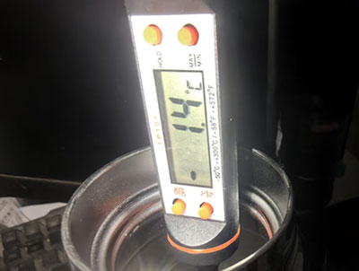GERING insulated cup thermal retention test laboratory setup